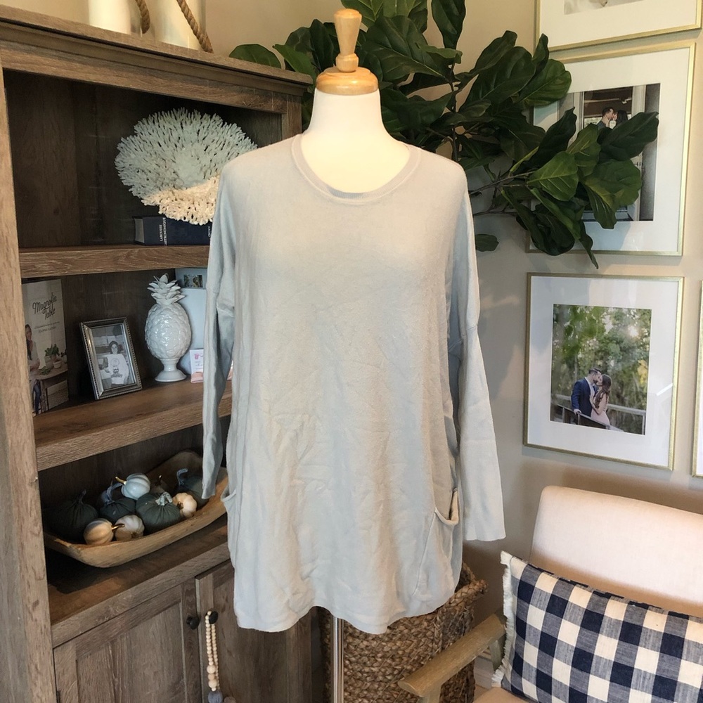 Oversized light blue sweater